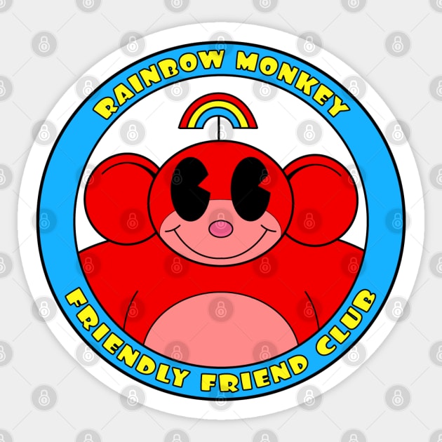 Rainbow Monkey Friend Friendly Club! Sticker by alexhefe